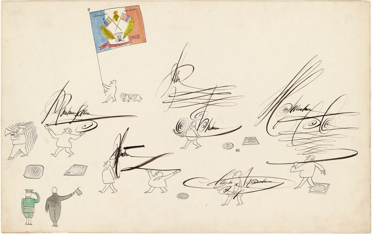 Parade 5 by Saul Steinberg