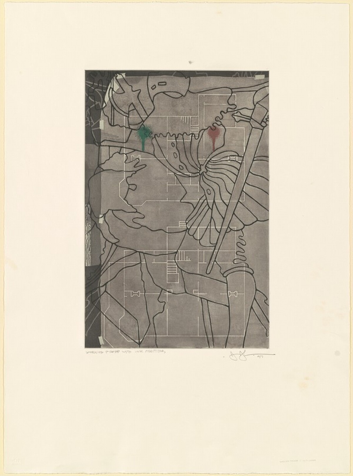 Untitled (Geldzahler) [working proof] by Jasper Johns