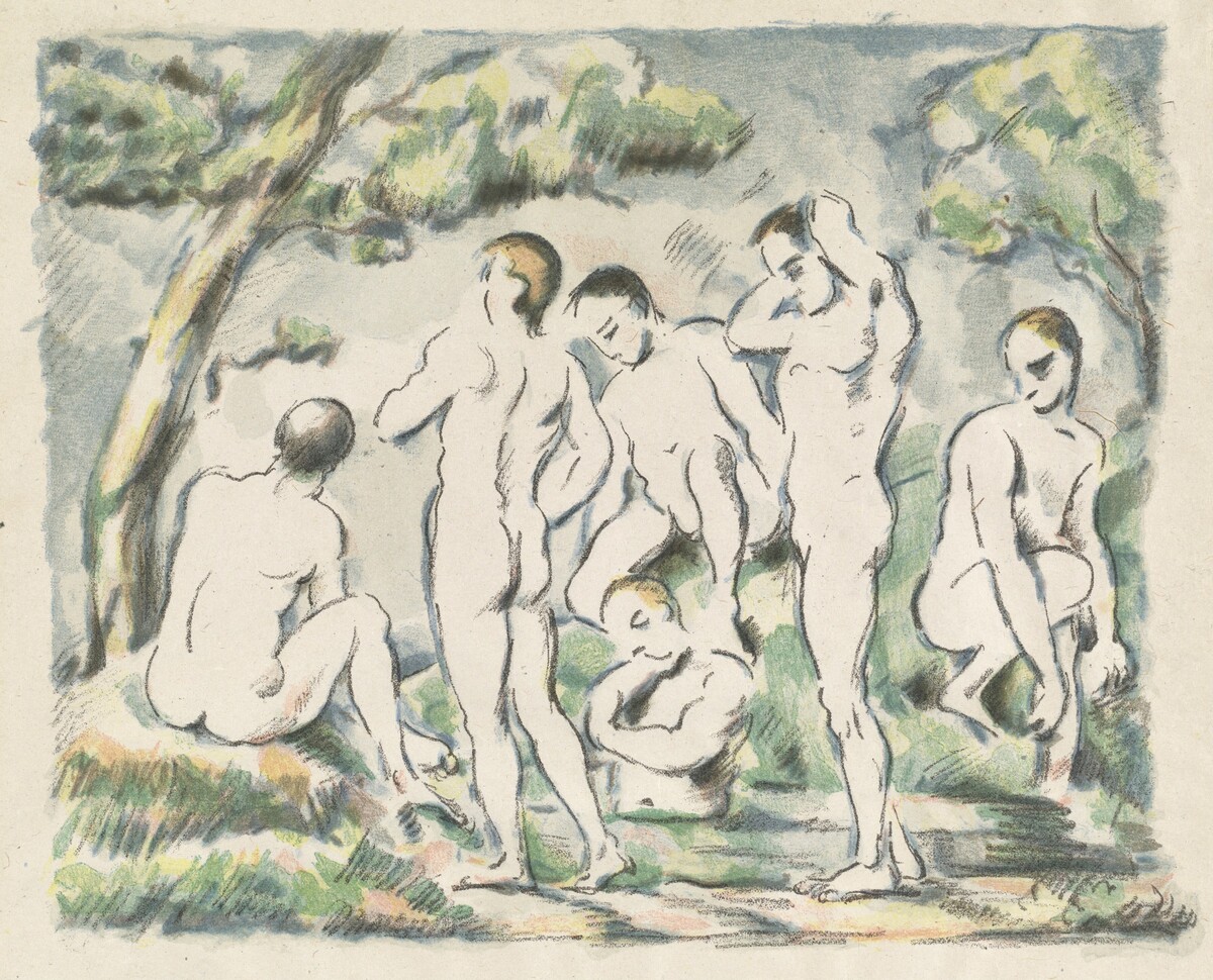 The Bathers (Small Plate) by Paul Cezanne