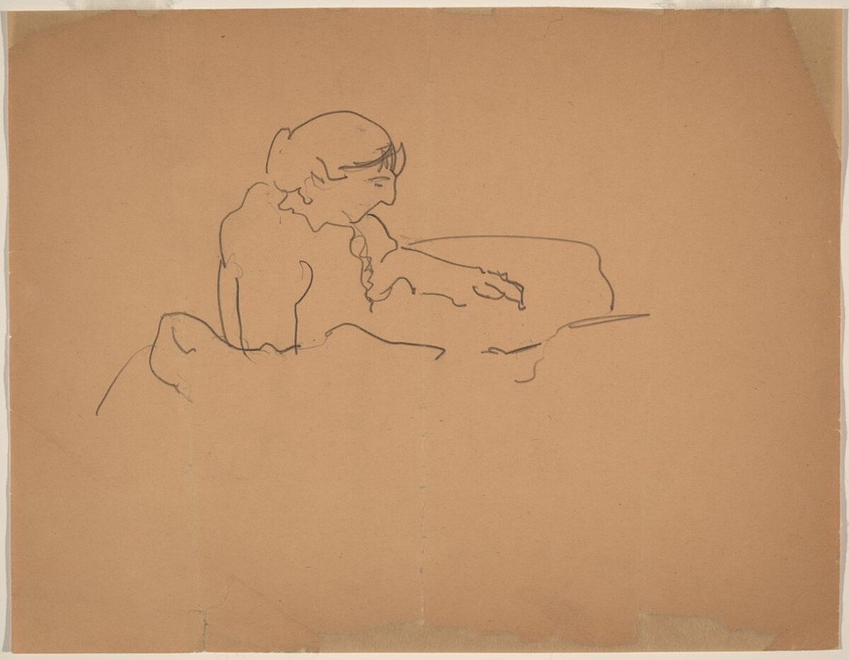 Profile of a Woman Facing Right, Left Arm Extended by Mark Rothko