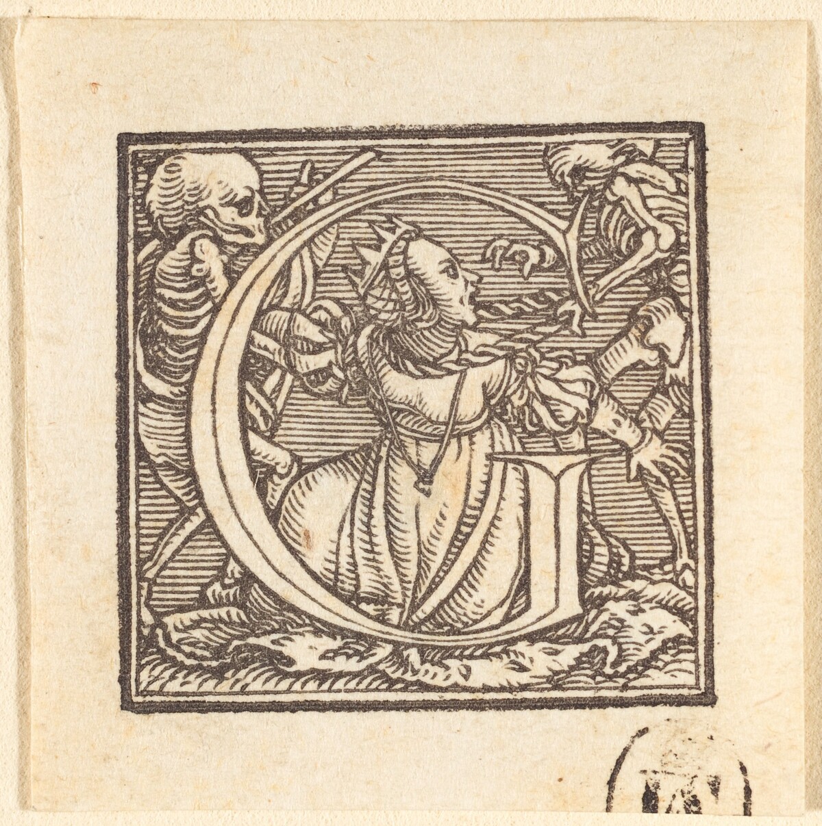 Letter G by Hans Lützelburger after Hans Holbein the Younger