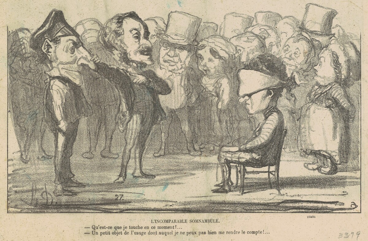 L'incomparable somnabule by Honoré Daumier