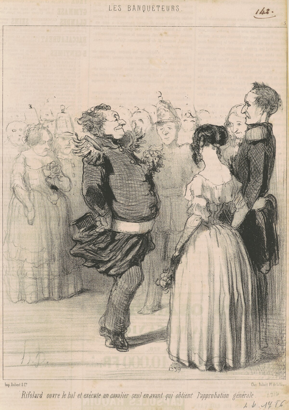 Rifolard ouvre le bal ... by Honoré Daumier
