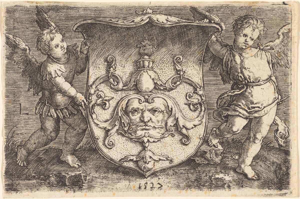 Shield with Mascaron by Ludwig Krug