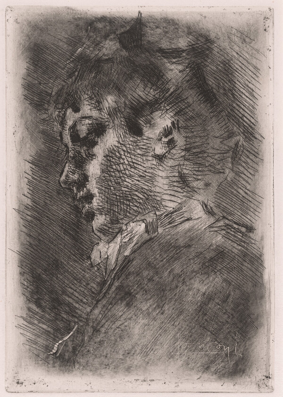 Portrait of a Young Woman in Profile by Luigi Conconi