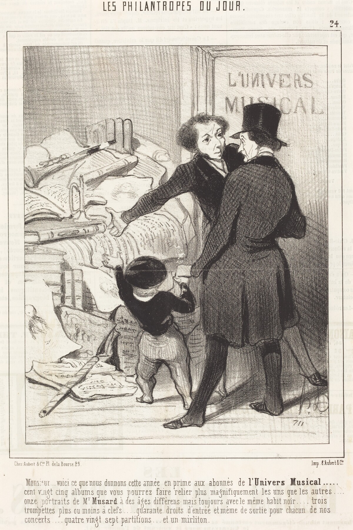 Monsieur... voici ce que nous donnons... en prime... by Honoré Daumier