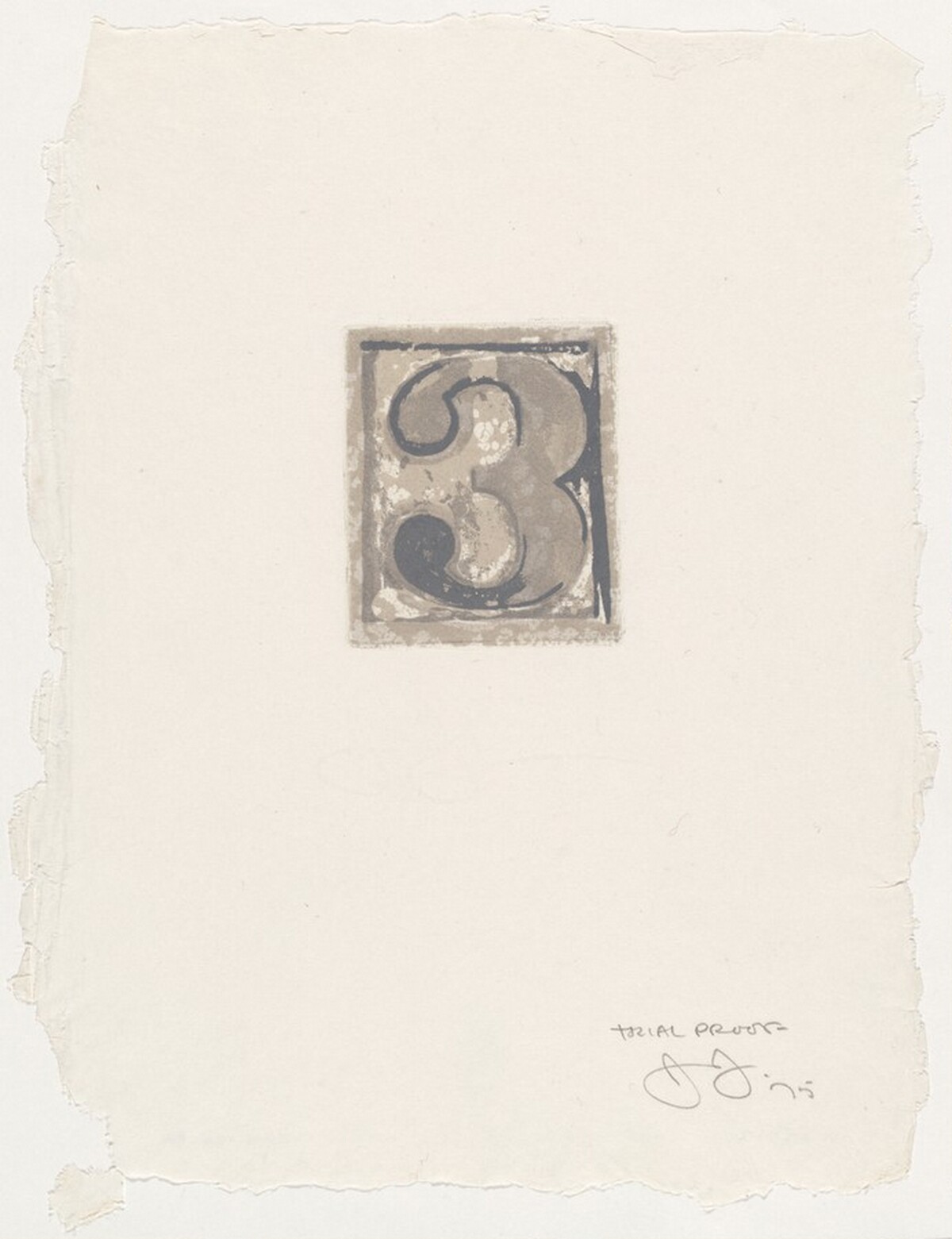 3 [trial proof] by Jasper Johns