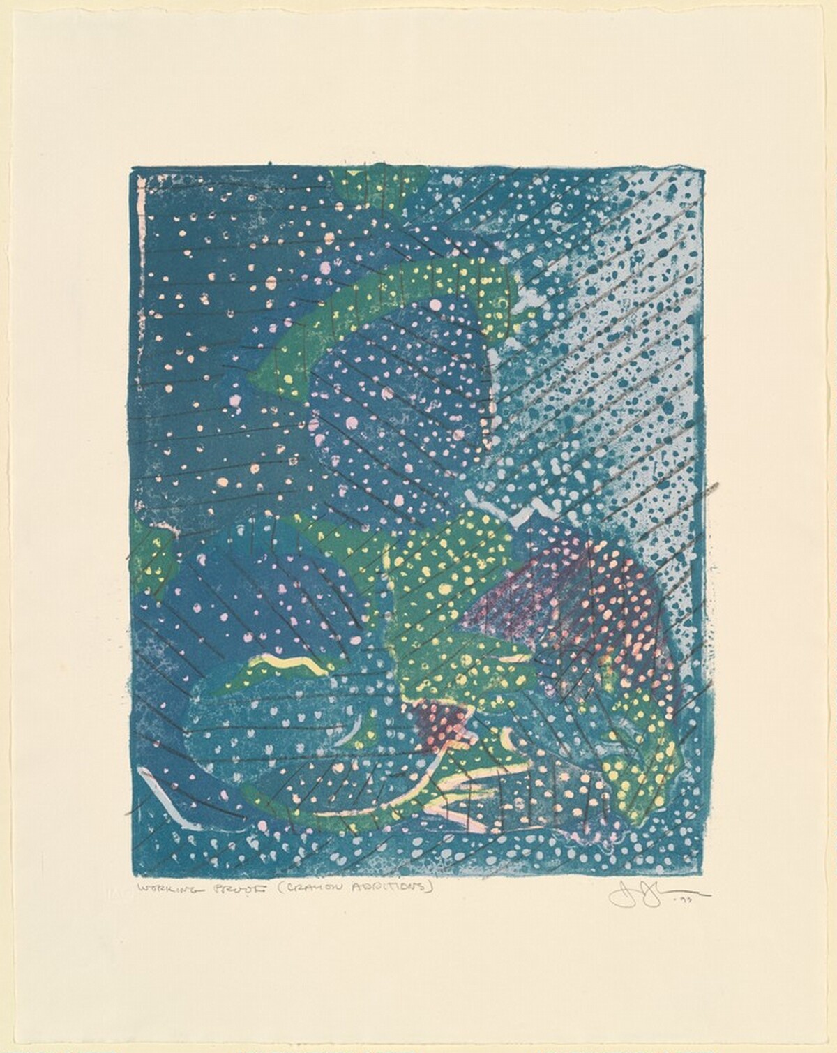 After Holbein [working proof] by Jasper Johns