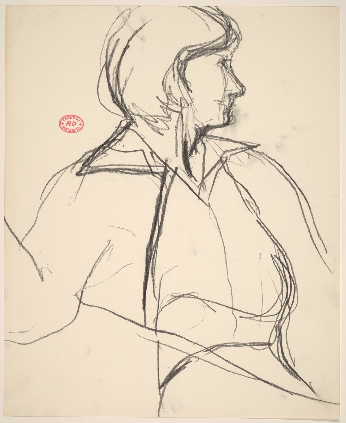 Untitled [woman with face in profile] by Richard Diebenkorn