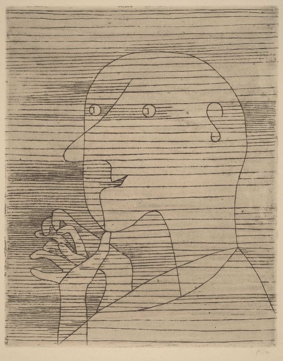Old Man Reckoning (Rechnender Greis) by Paul Klee
