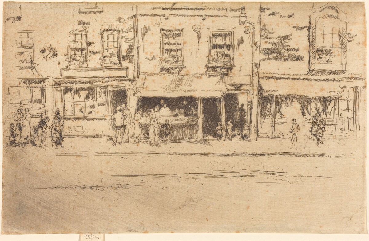 The Fish-Shop, Busy Chelsea by James McNeill Whistler