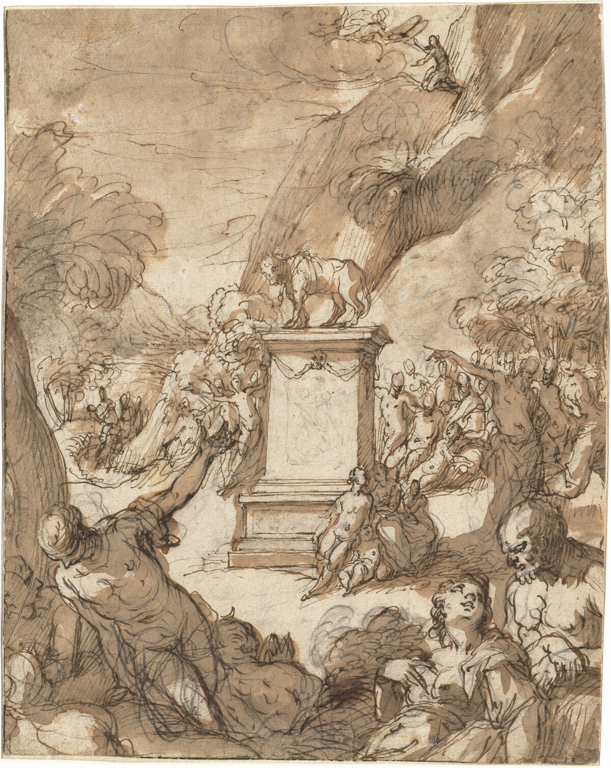 The Adoration of the Golden Calf by Hans Rottenhammer