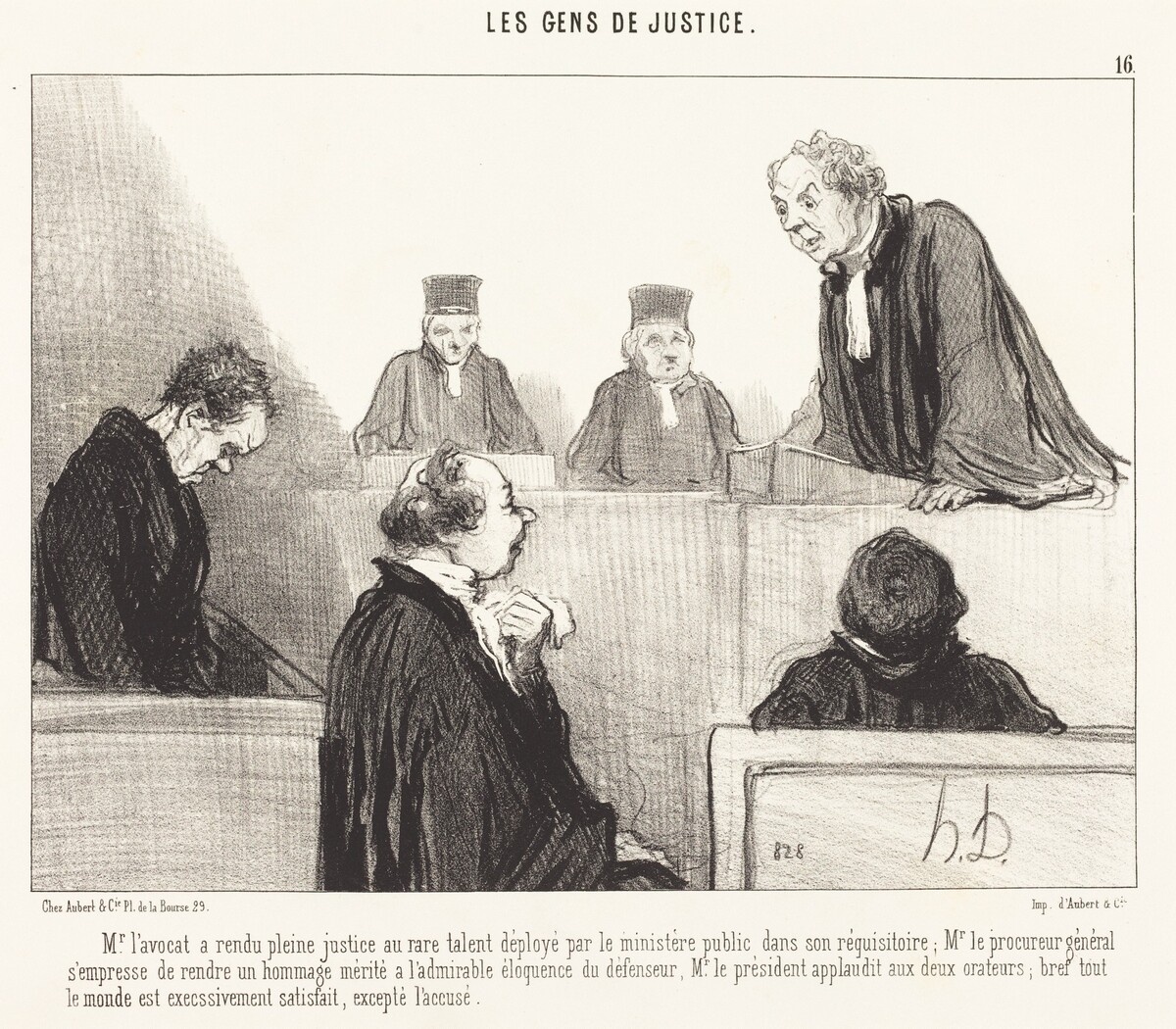 Mr. l'avocat a rendu pleine justice... by Honoré Daumier