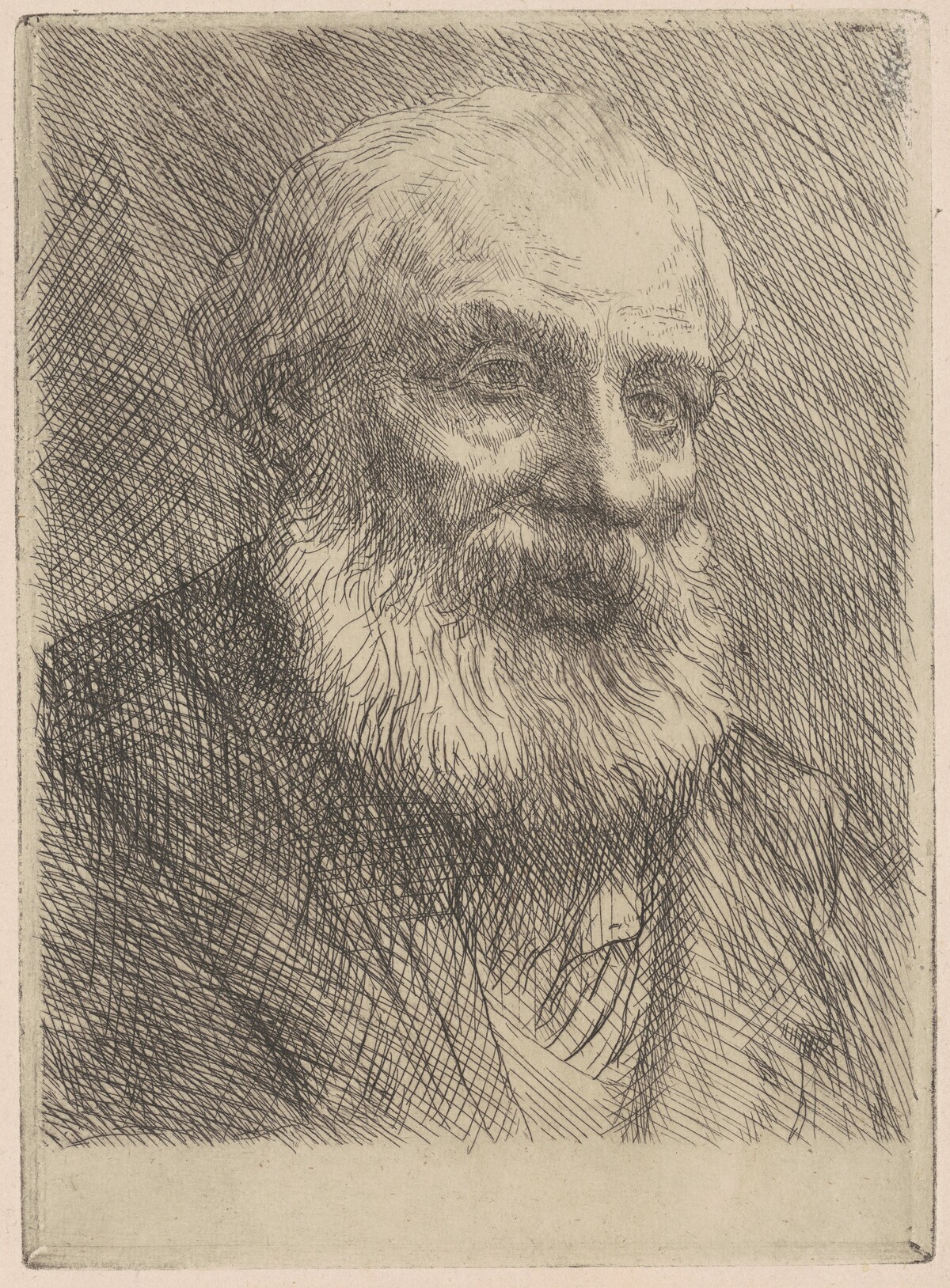 Head of an Old Man (Tête de vieillard) by Alphonse Legros