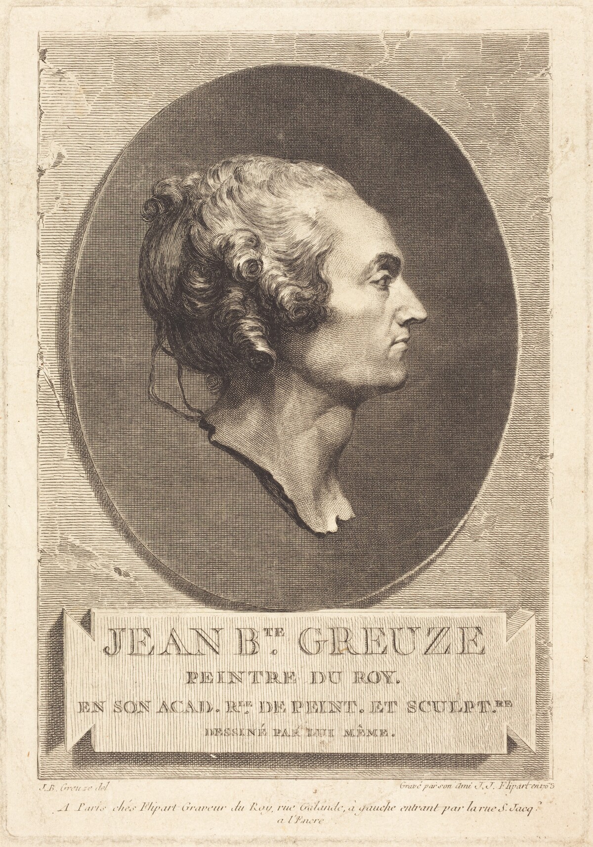 Jean-Baptiste Greuze by Jean-Jacques Flipart after Jean-Baptiste Greuze