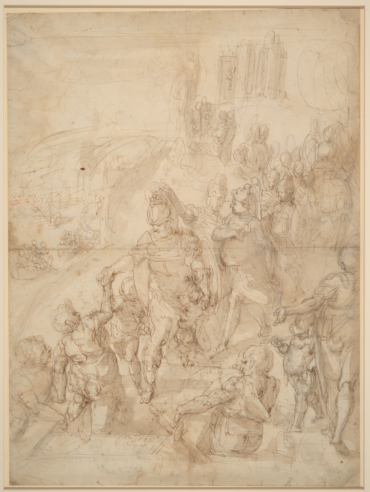 The Embarkation of Aeneas from the Ceraunian Headland by Giulio Benso, after Luca Cambiaso
