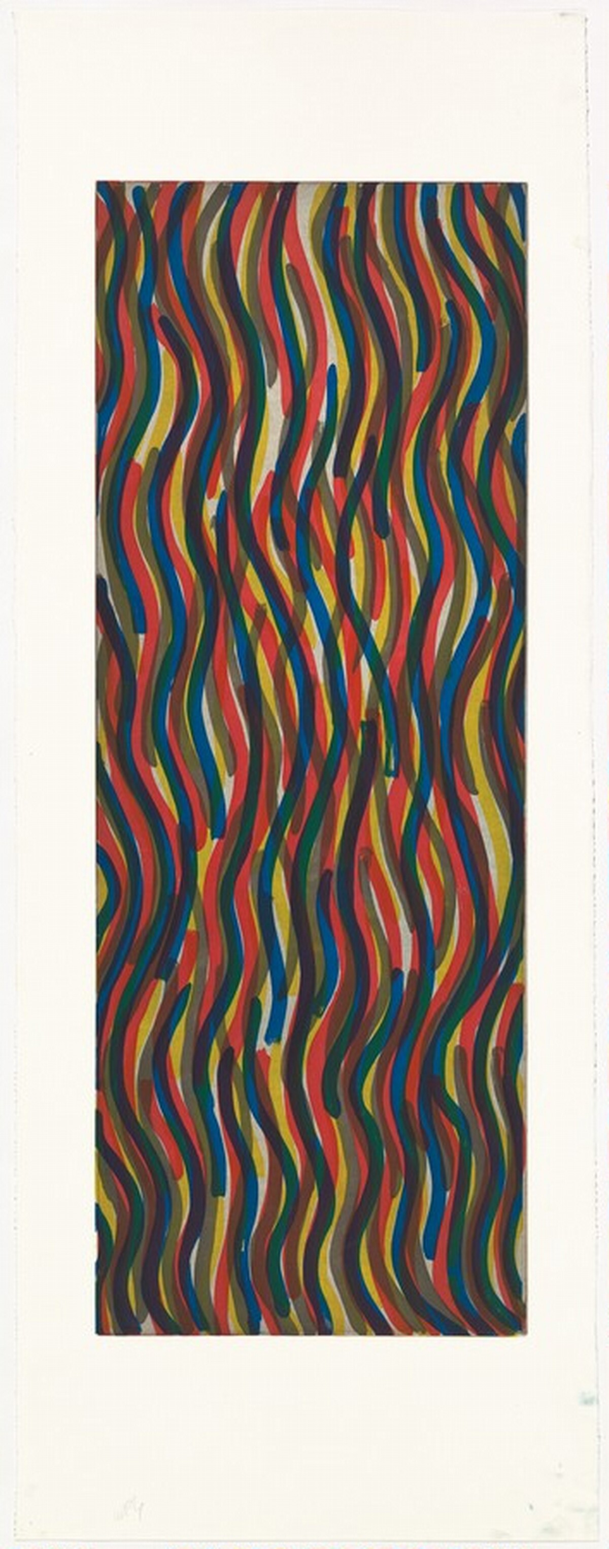 Curvy Brushstrokes I (working proof 6) by Sol LeWitt