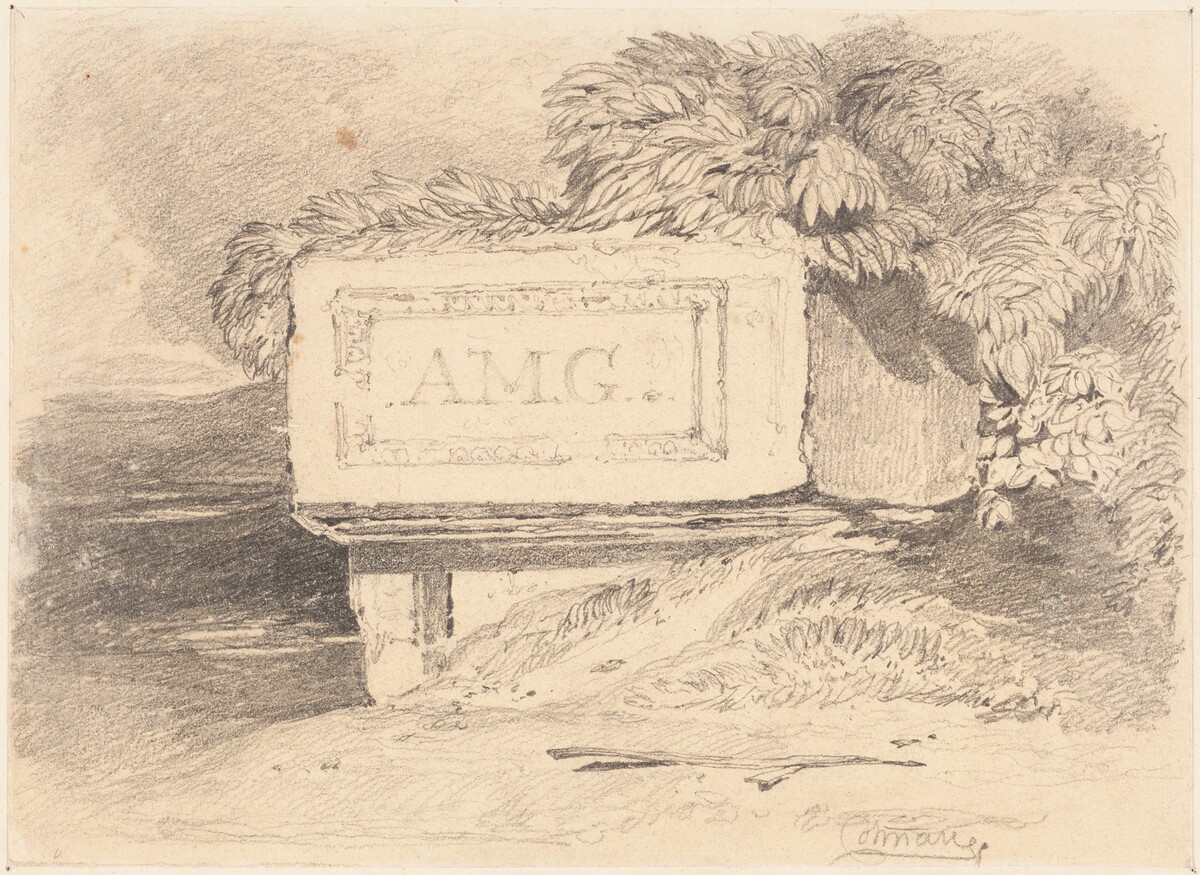 Ruined Tomb Inscribed "A.M.G." by John Sell Cotman