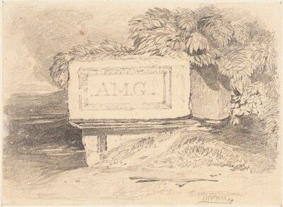 Ruined Tomb Inscribed "A.M.G."