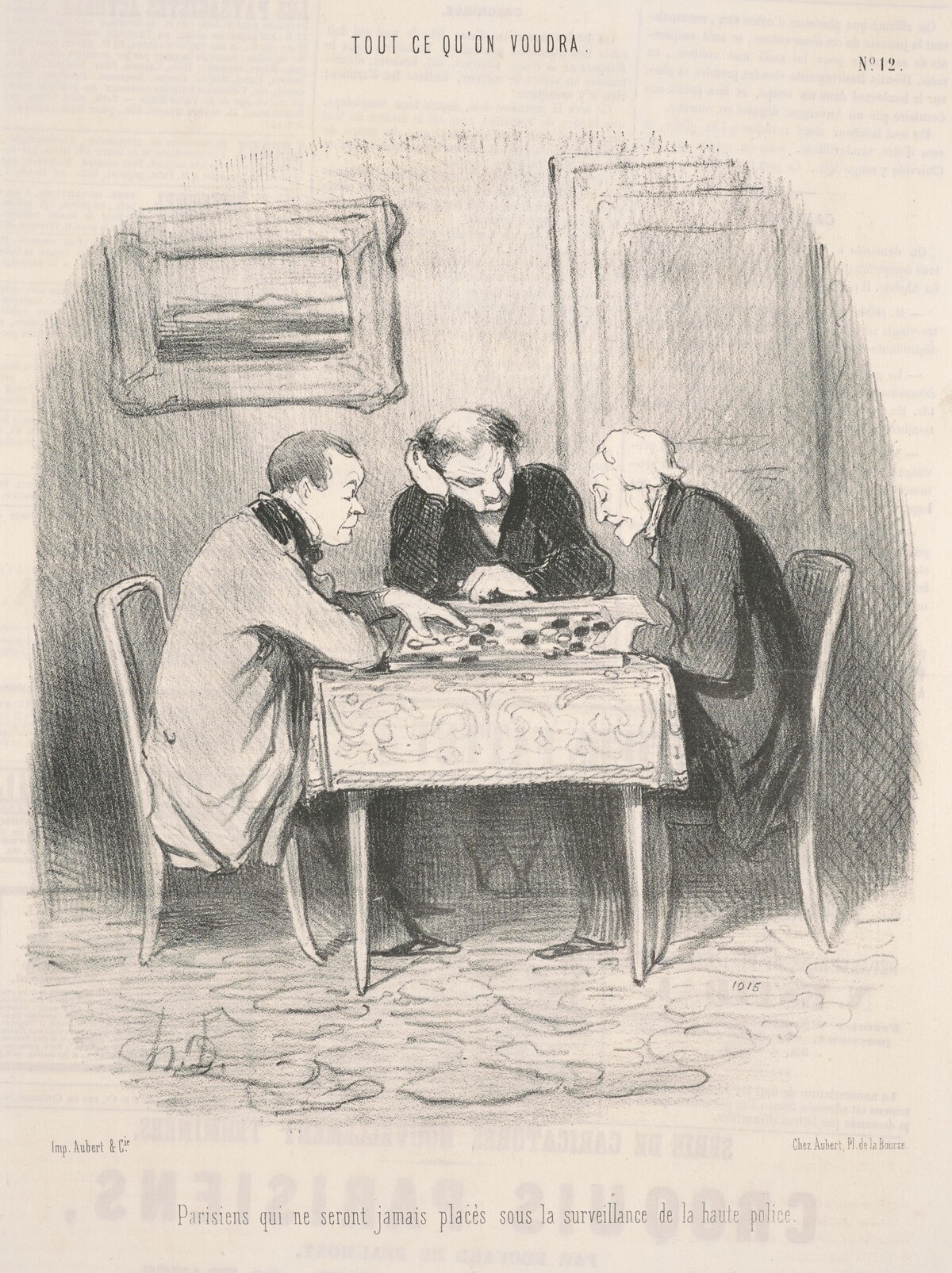 Parisiens qui ne seront jamais ... sous la surveillance ... by Honoré Daumier