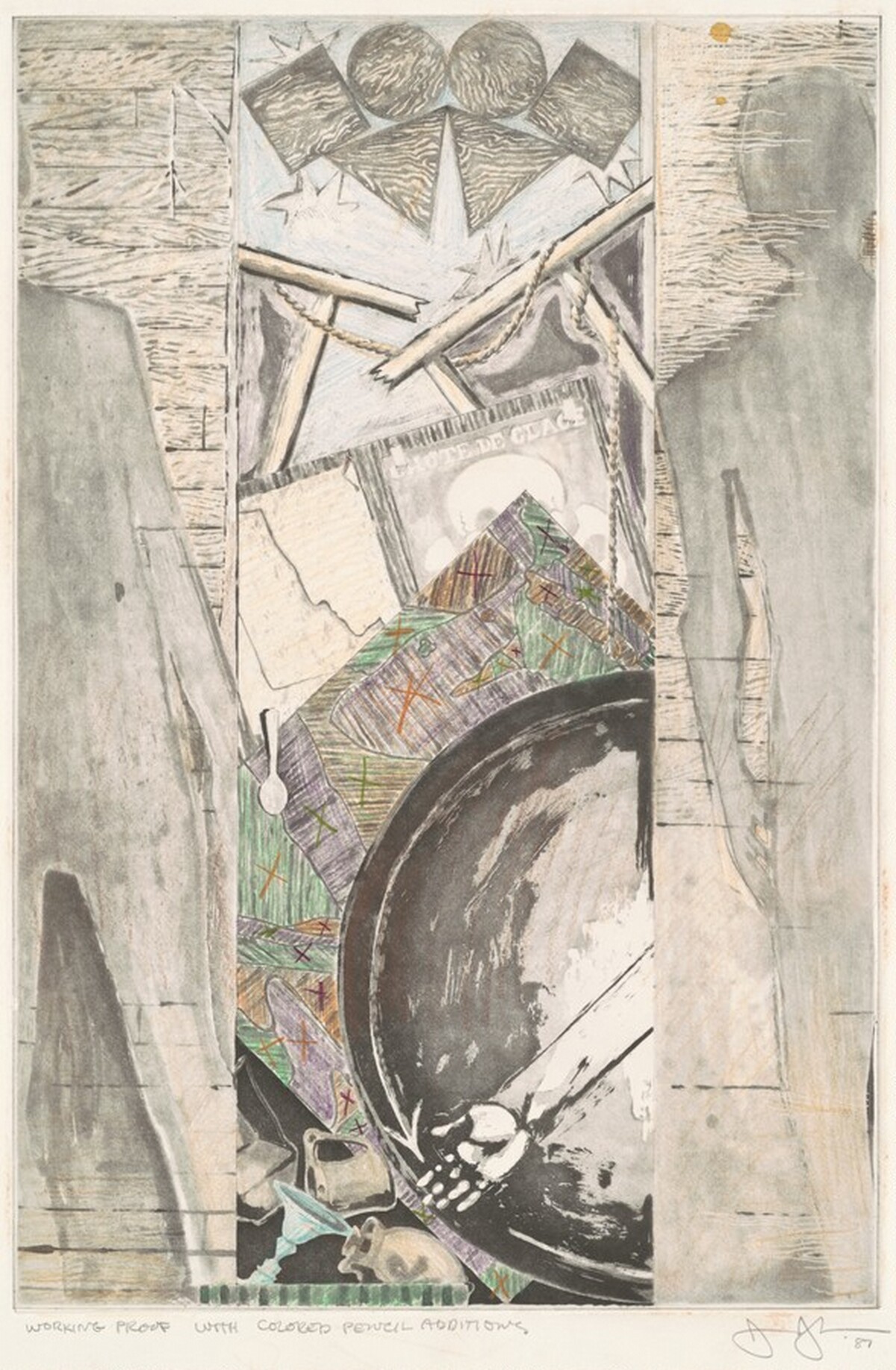 The Seasons (Fall) [working proof] by Jasper Johns
