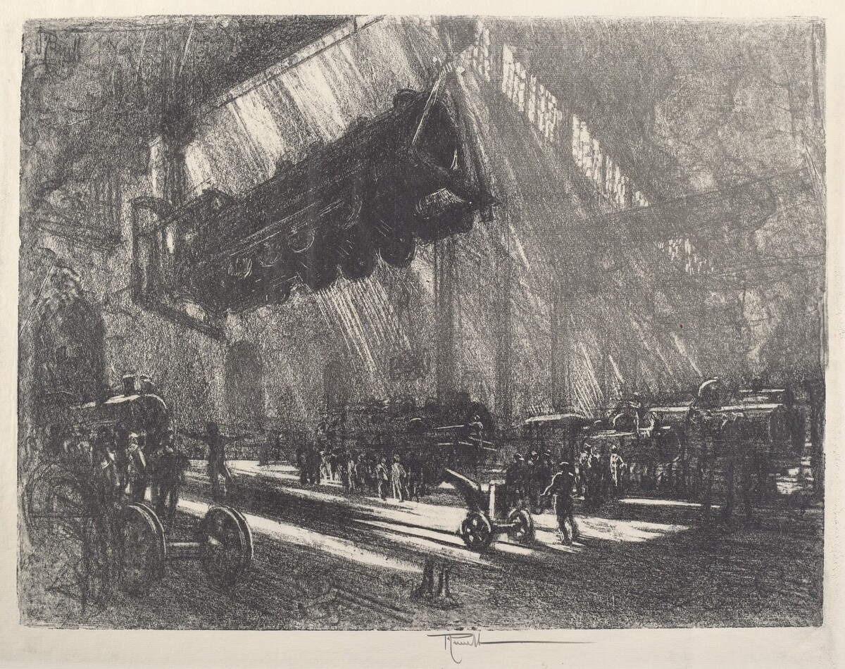 The Flying Locomotive by Joseph Pennell