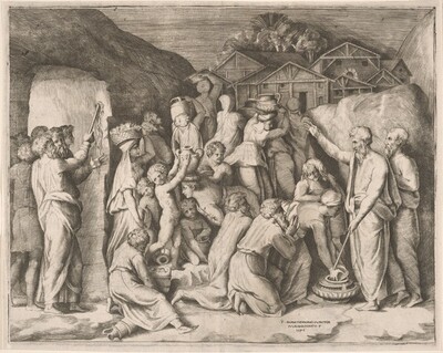 Moses Striking Water from the Rock
