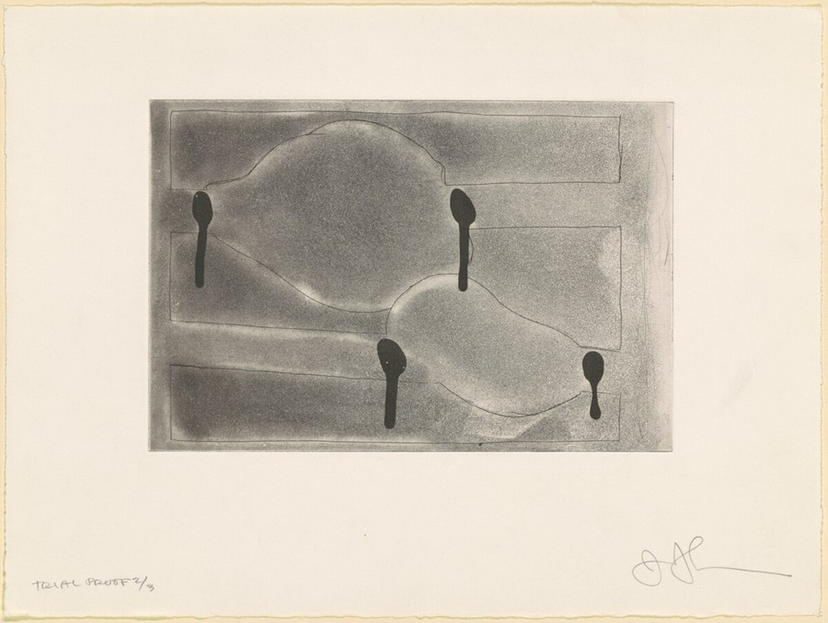 Buttocks and Knee [trial proof 2] by Jasper Johns