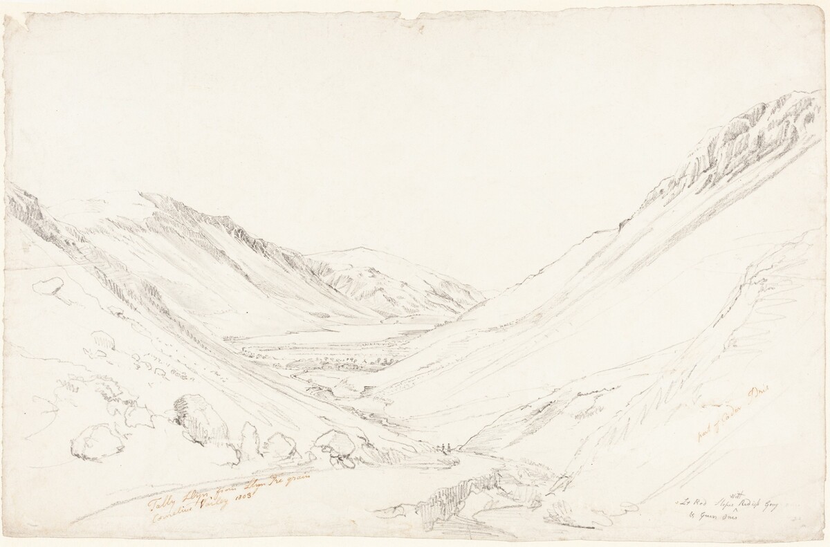 Tally Llyn from Llyn Trigrain by Cornelius Varley