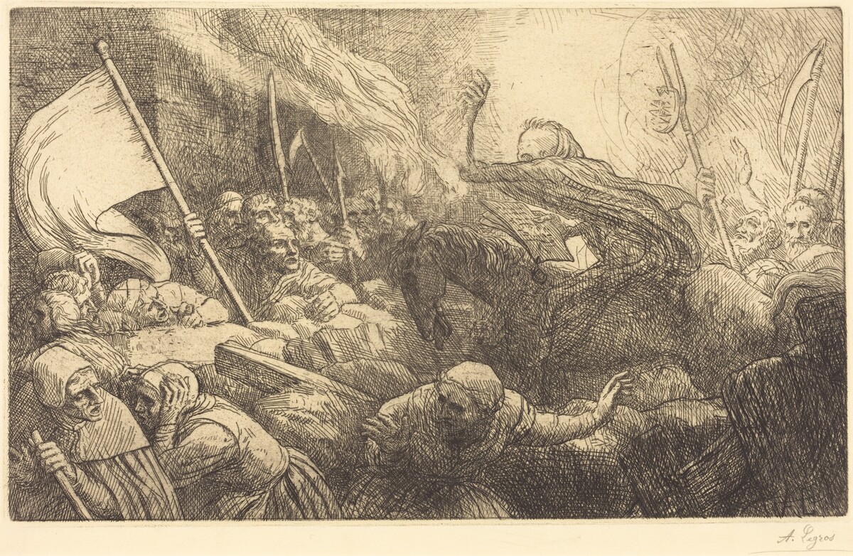 The Triumph of Death: Proclamation (Le triomphe de la mort: La proclamation) by Alphonse Legros