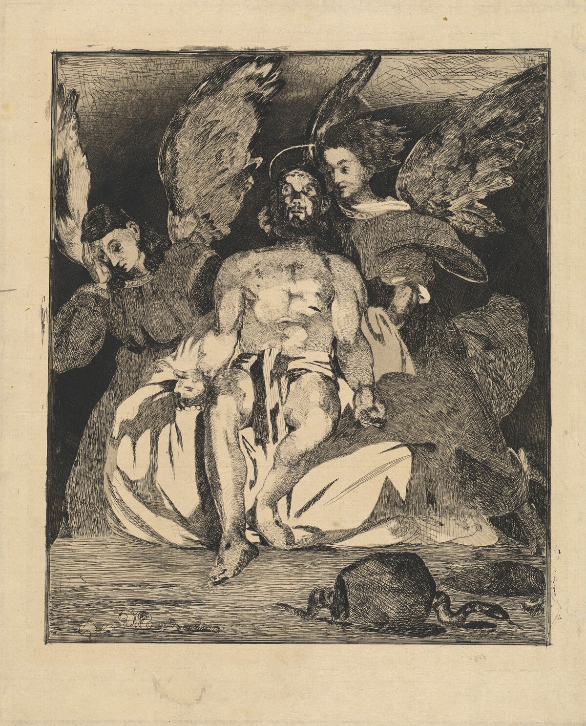 Dead Christ with Angels (Christ aux anges) by Edouard Manet