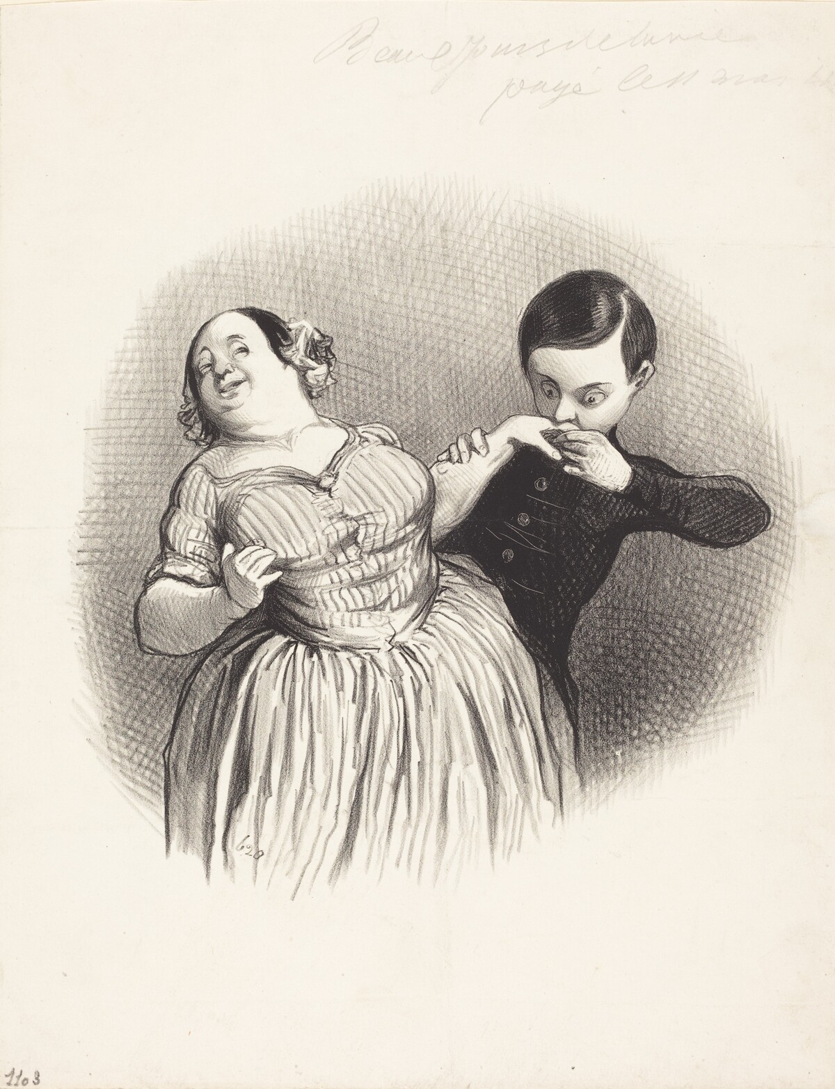 Un Début galant by Honoré Daumier
