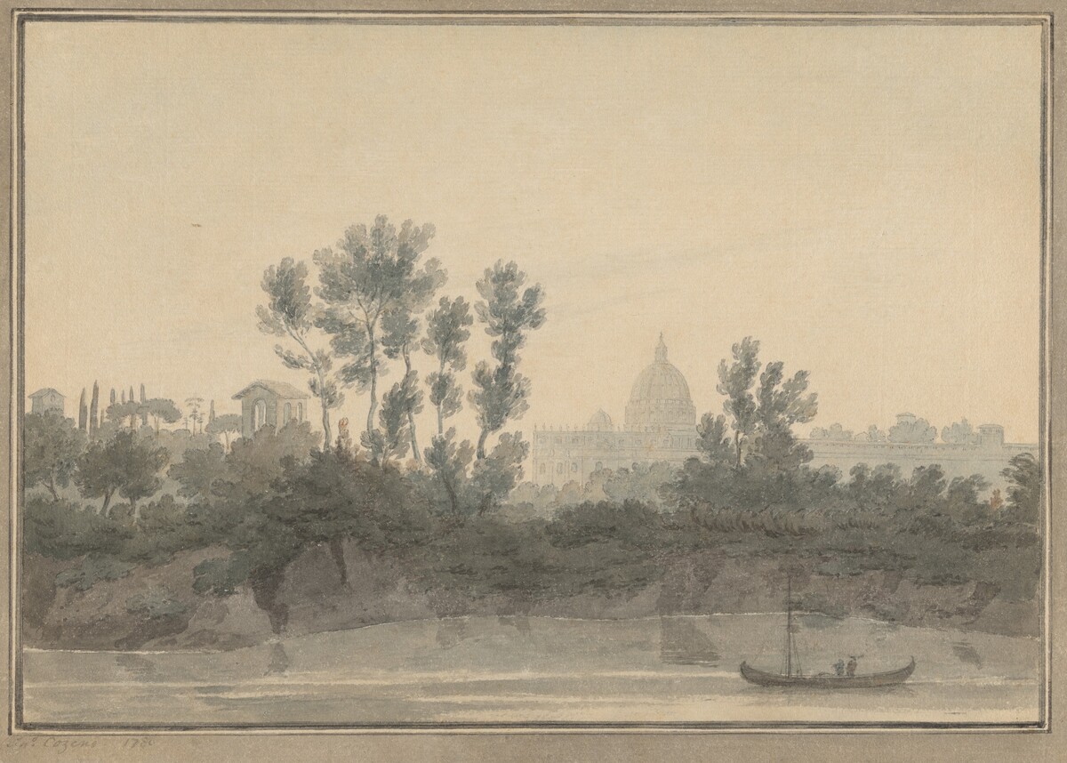Saint Peter's from the Tiber by John Robert Cozens