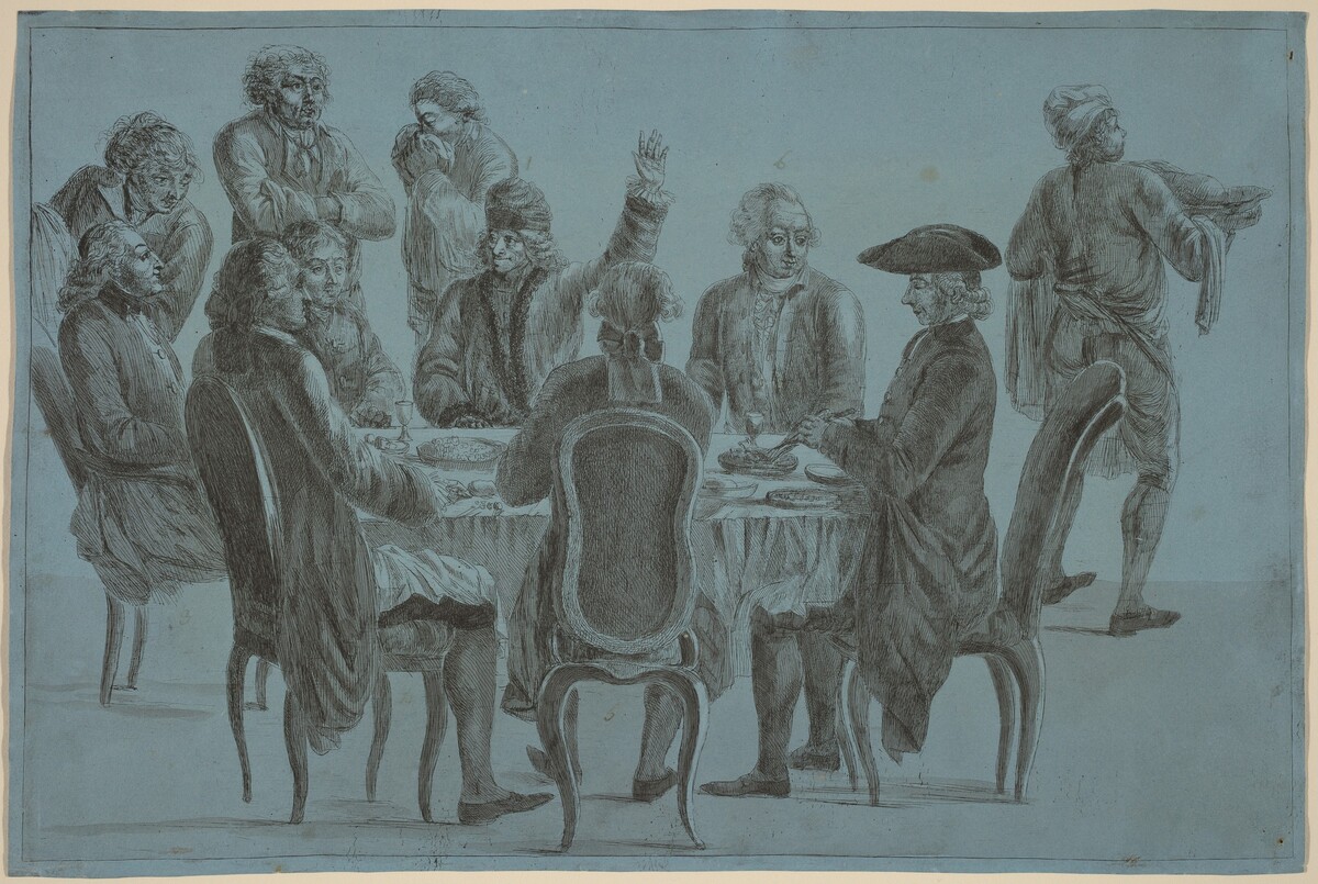 The Philosophers' Meal by French 18th Century(?), after Jean Huber