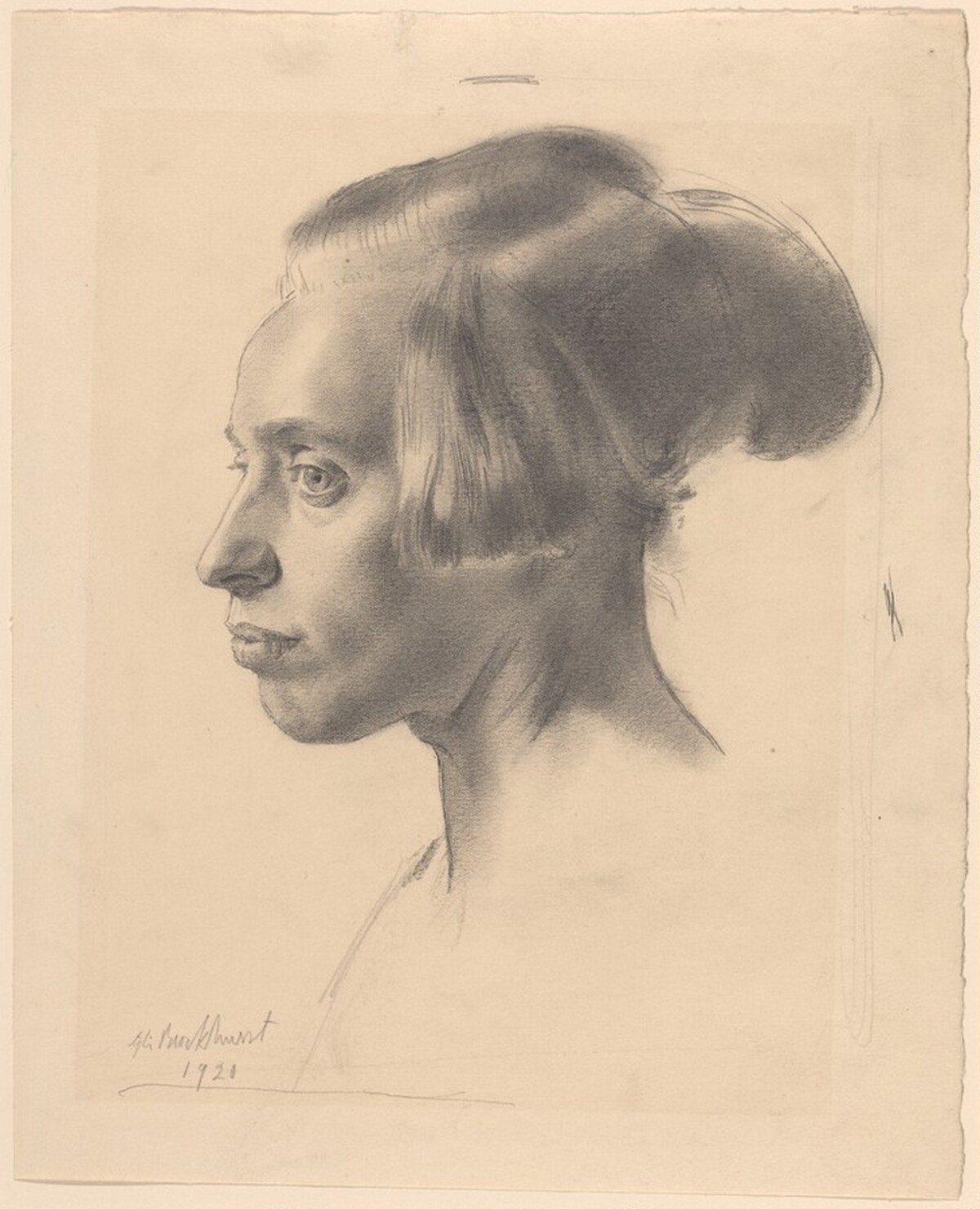 Head of a Coster Girl by Gerald Leslie Brockhurst