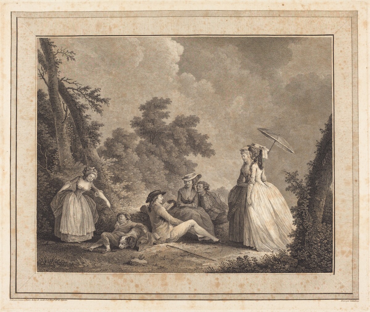 Le mercure de France by Heinrich Guttenberg after Nicolas Lavreince