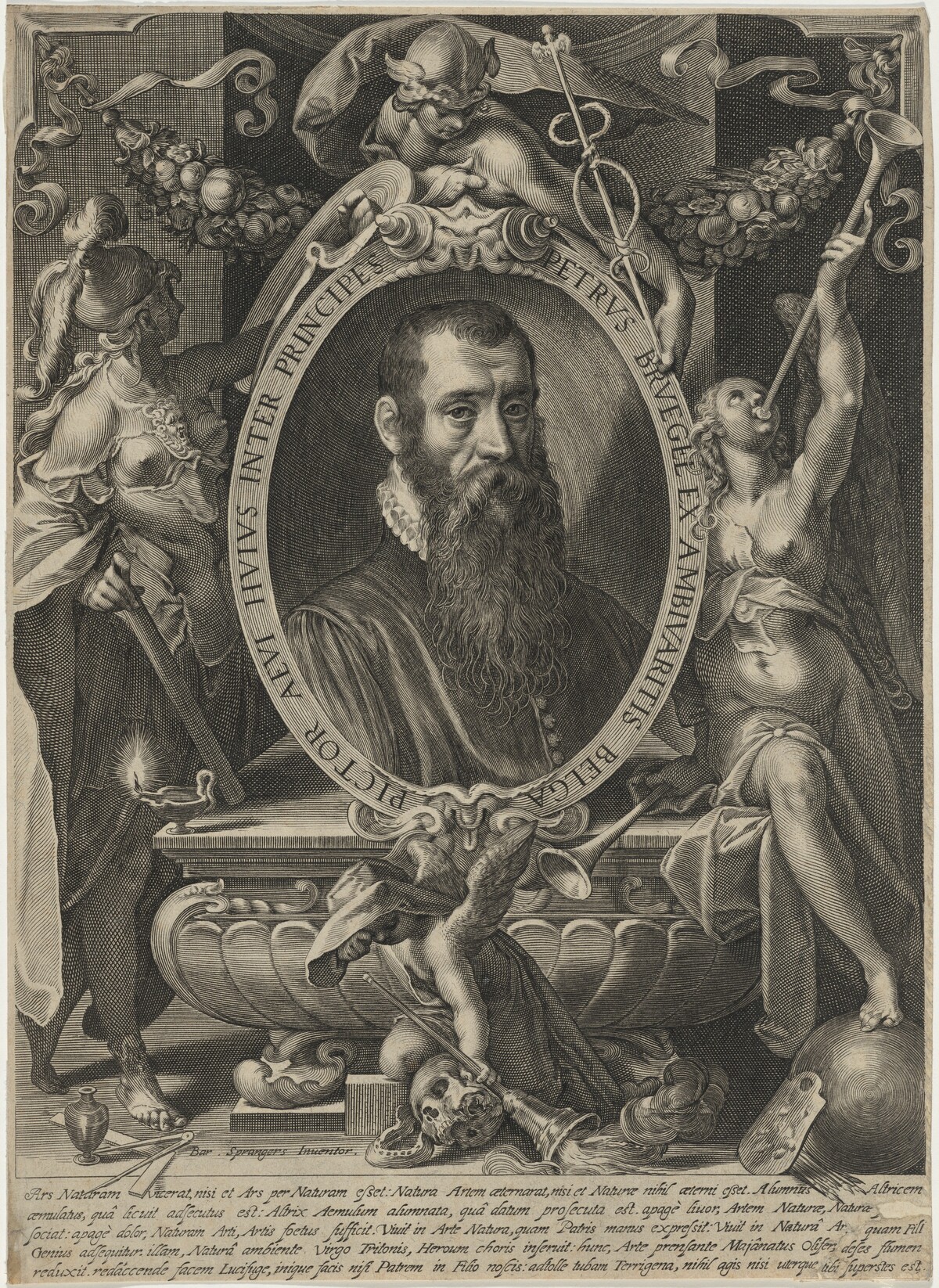 Peter Brueghel by Aegidius Sadeler II after Bartholomaeus Spranger