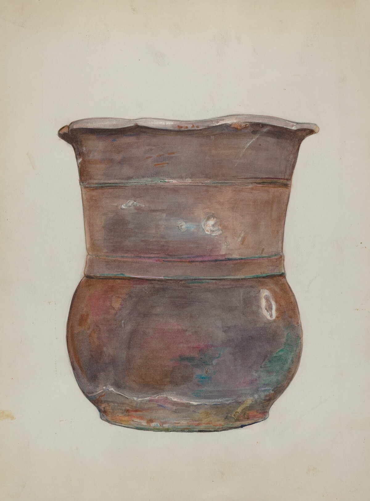 Terra Cotta Flower Jar by Cecily Edwards