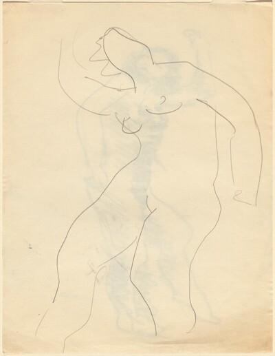 Study of Standing Female Nude [verso]