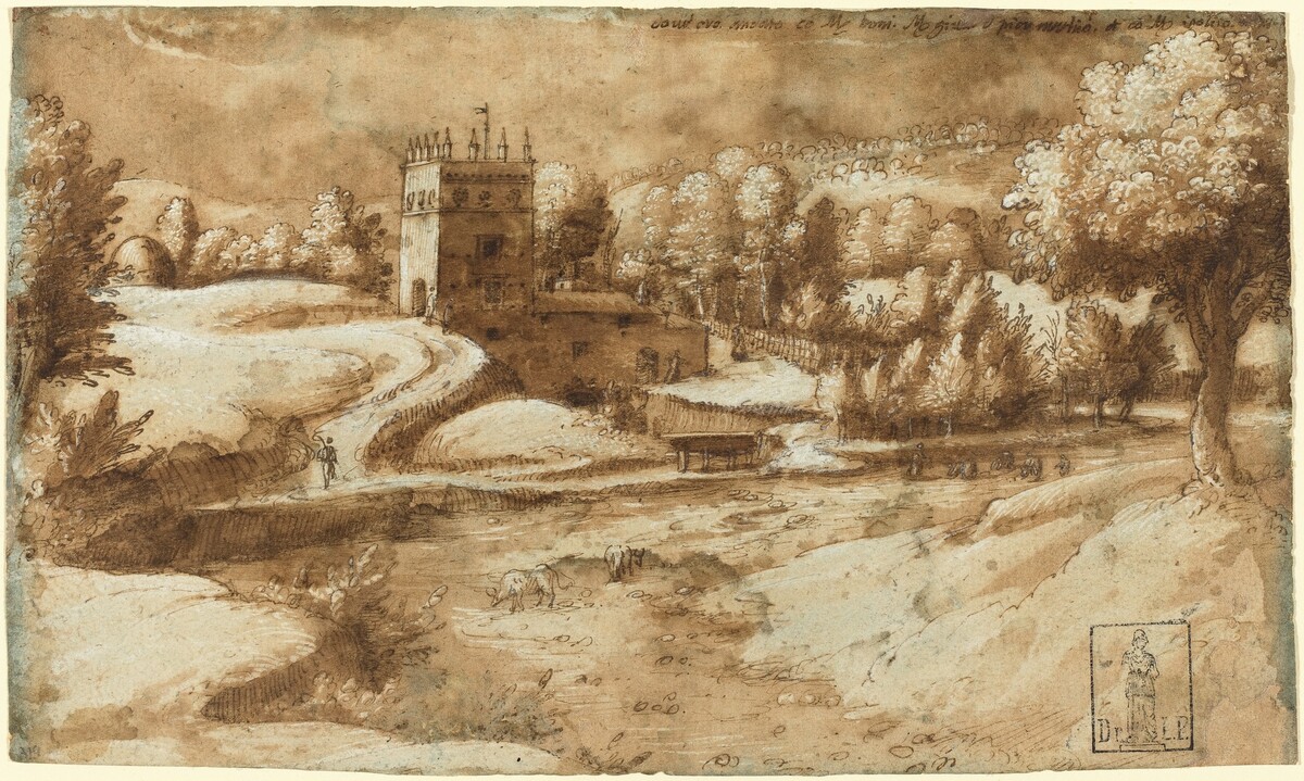 View near Rosora di Serra San Quirico by Gherardo Cibo