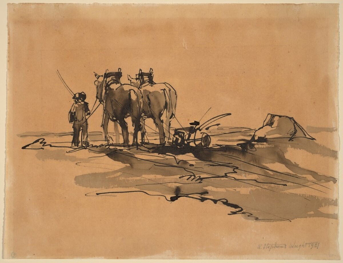 Ploughman and Horses by R. Stevens Wright