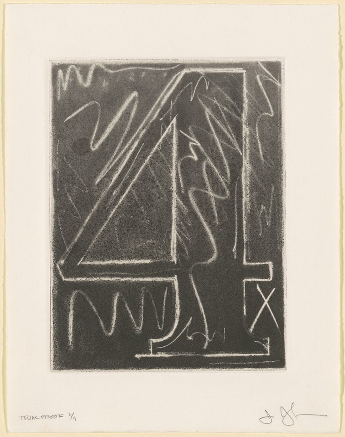 Figure 4 [trial proof 2] by Jasper Johns