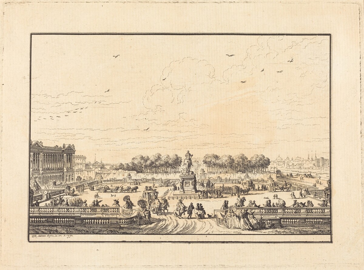 Place de Louis XV by Jean-Michel Moreau