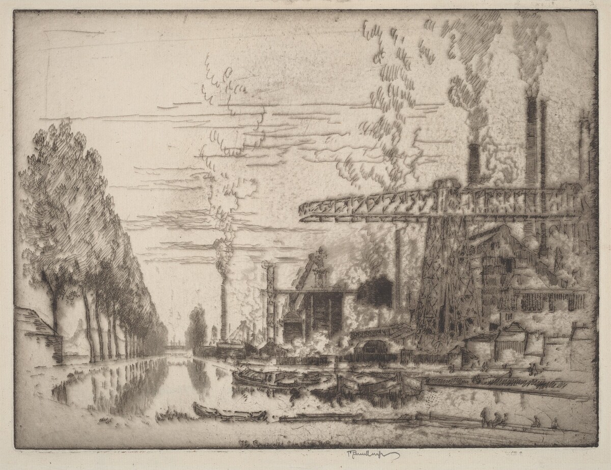 The Brussels Canal, A Modern Hobbema by Joseph Pennell