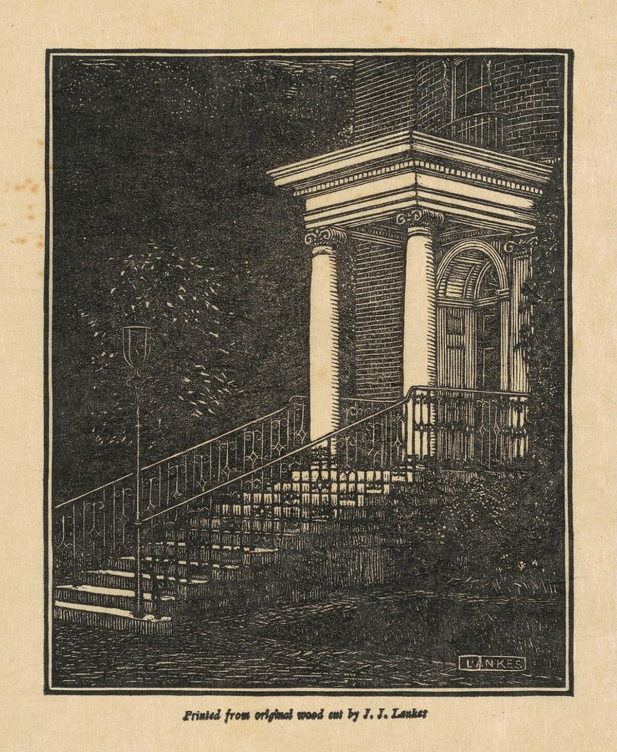 Octagon House Front Entrance by J. J. Lankes