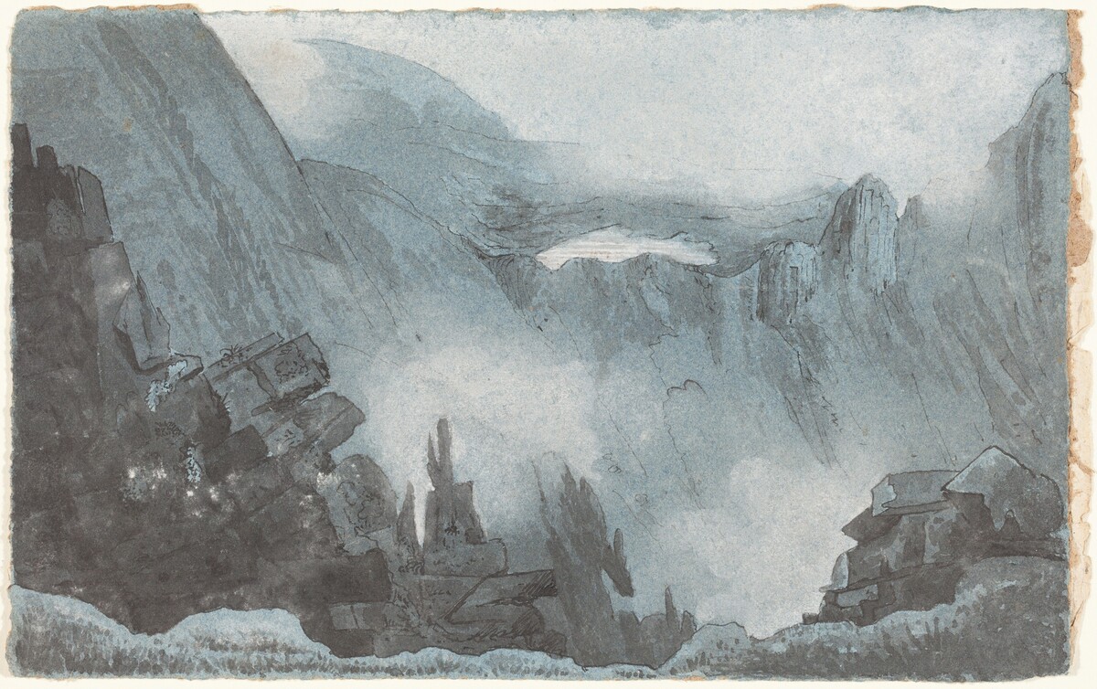Mountain Scene with Rocks by Follower of John Sell Cotman