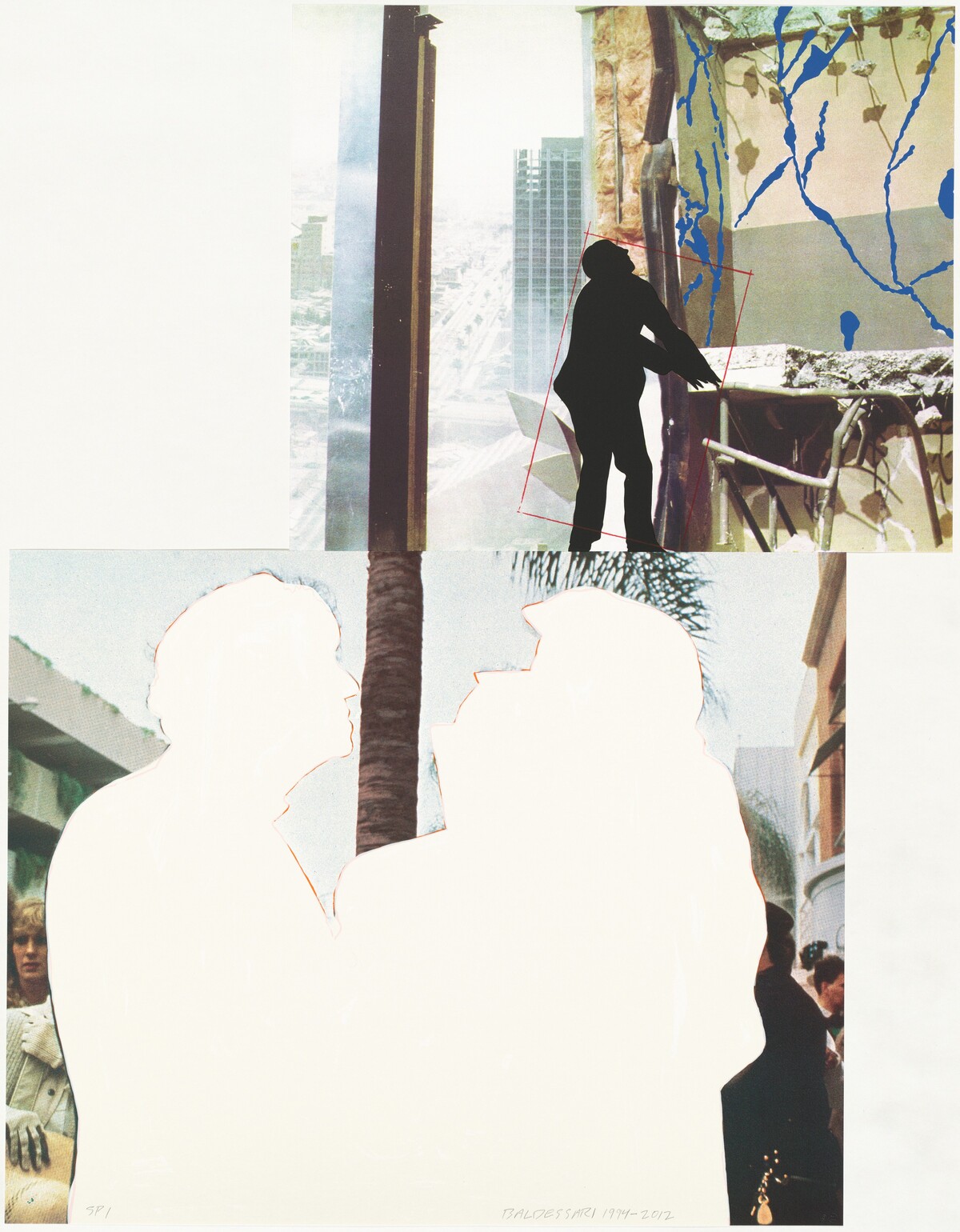 One and Three Persons (with Two Contexts—One Chaotic) by John Baldessari