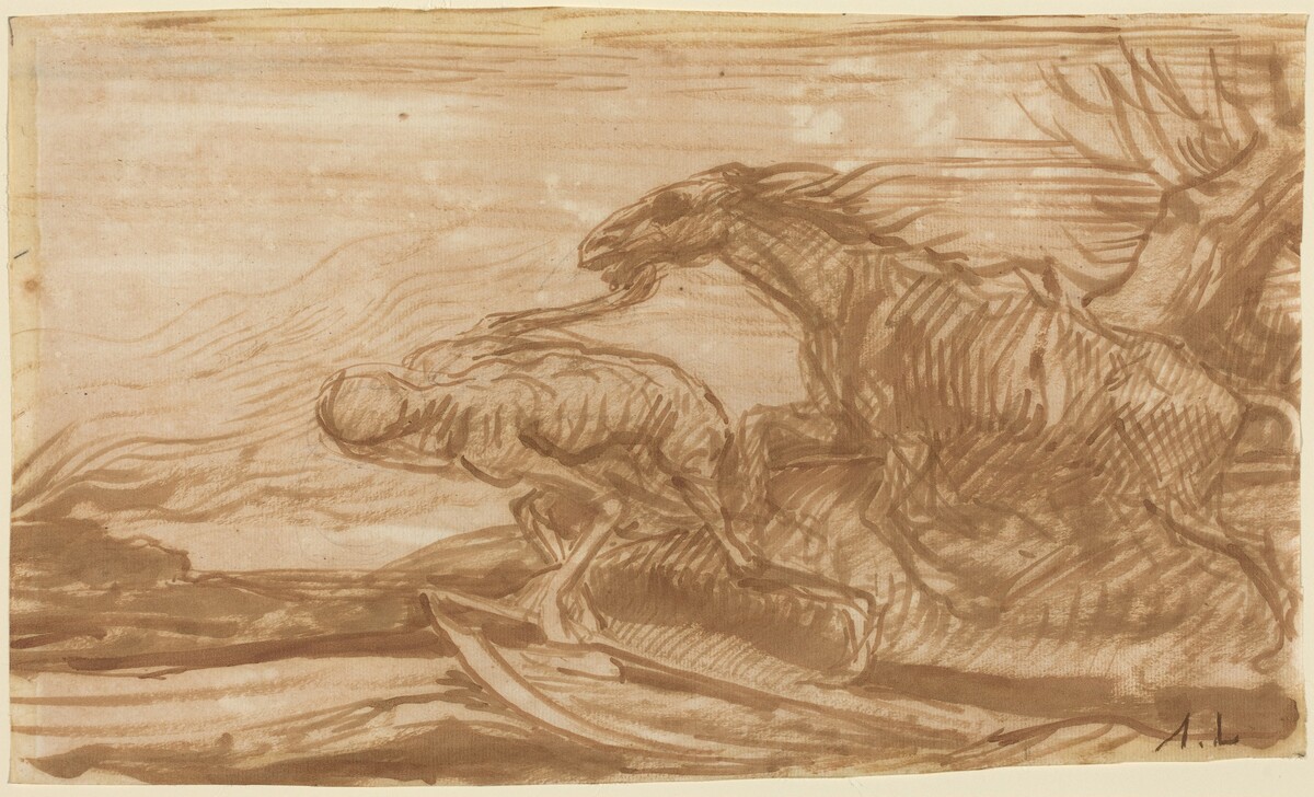 Death and Its Horse by Alphonse Legros