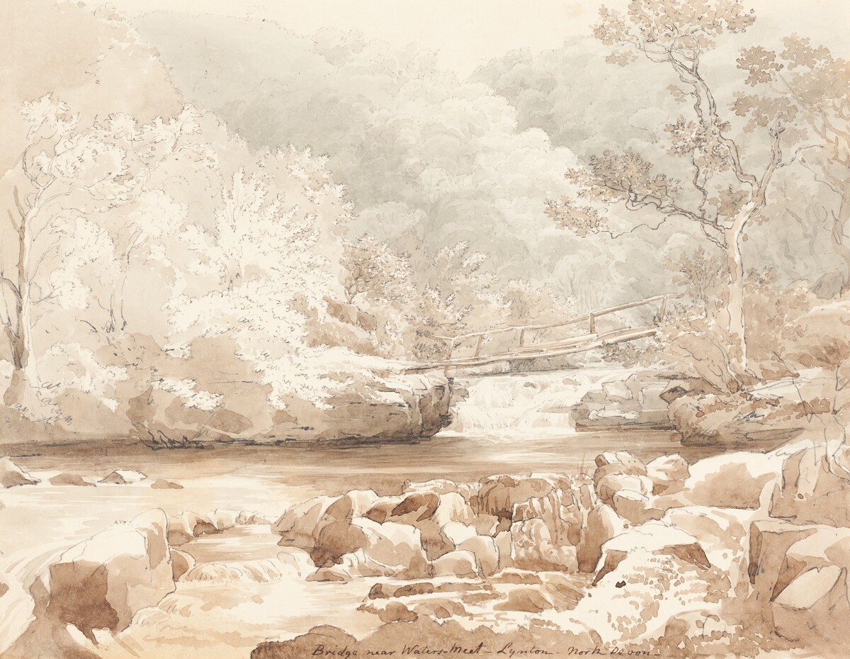 Bridge Near Waters-Meet, Lynton, North Devon by attributed to James Bulwer