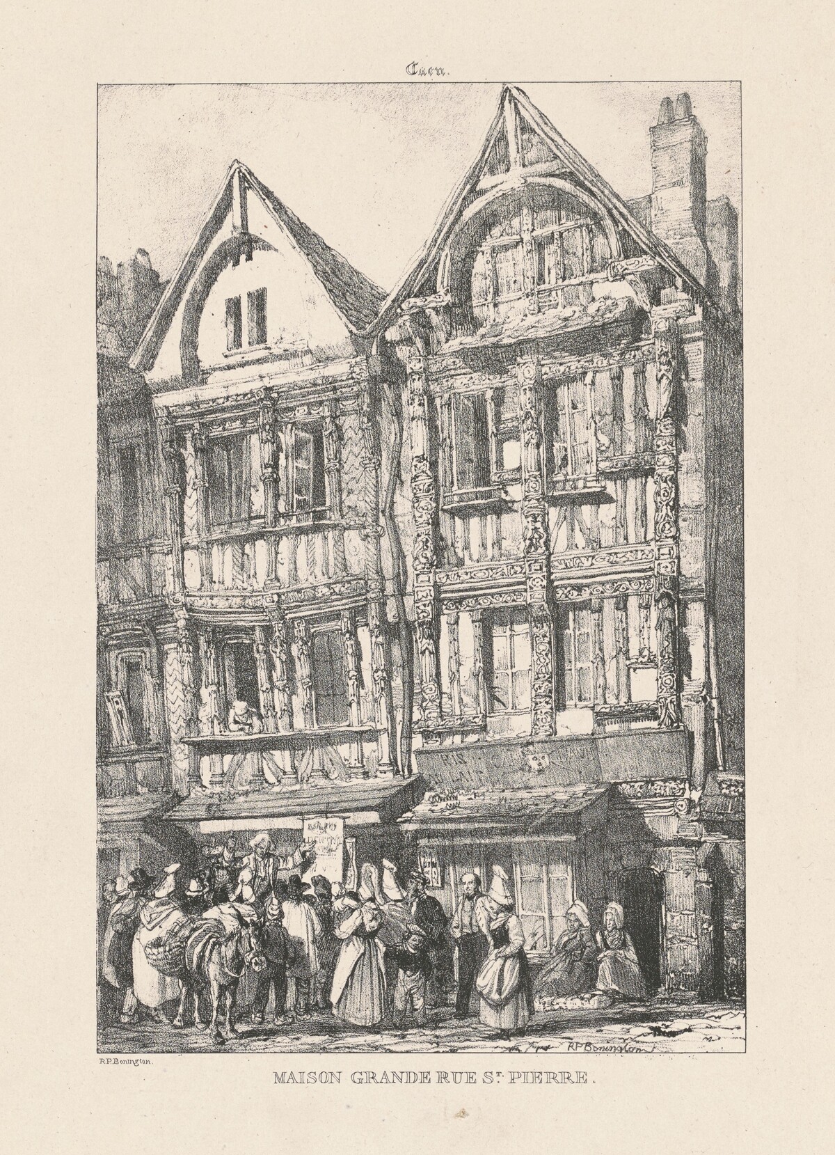 Maison Grande Rue St. Pierre by Richard Parkes Bonington